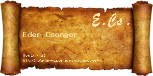 Eder Csongor névjegykártya